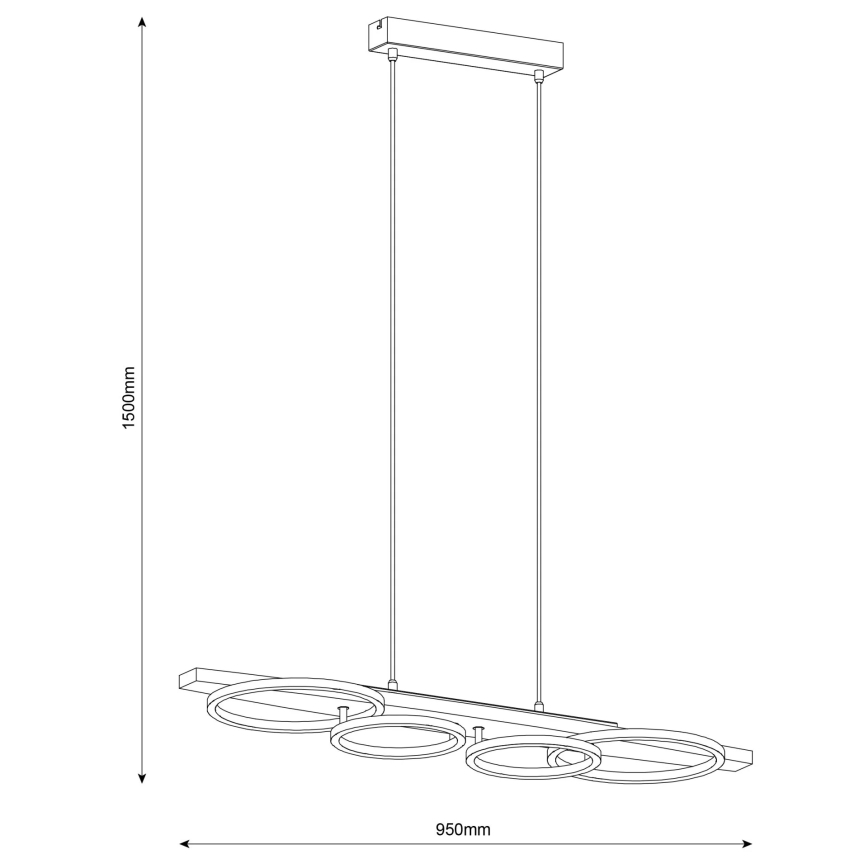 LED liustra ant lyno MELISA LED/35W/230V pušis
