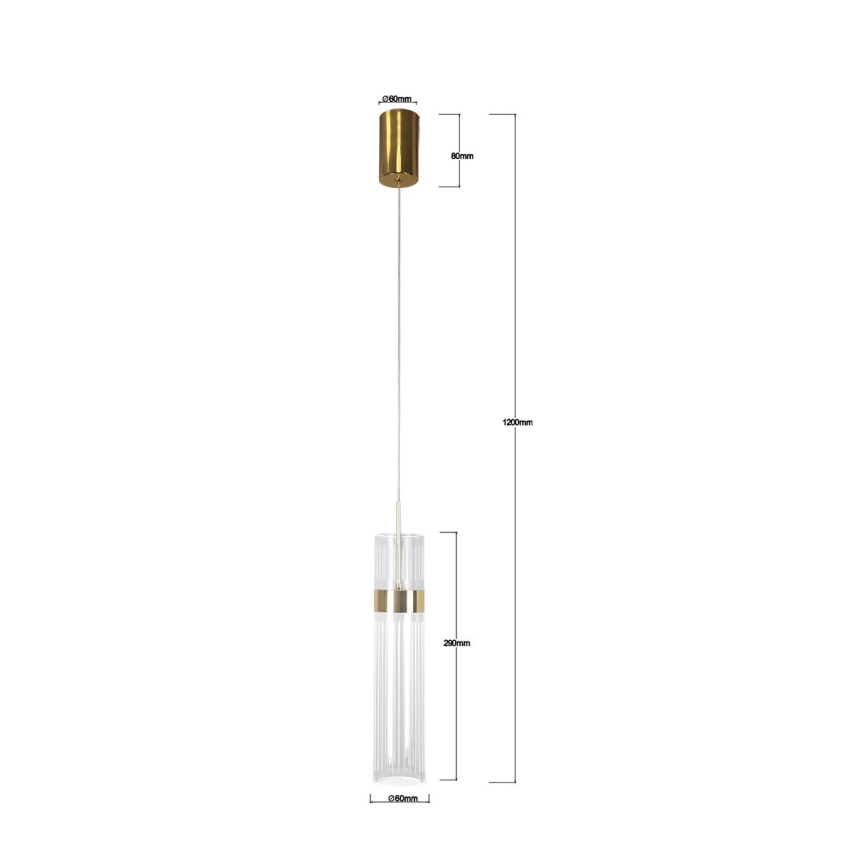 LED liustra ant troselio AMBIENTE LED/6W/230V 3000/4000/6000K auksinė