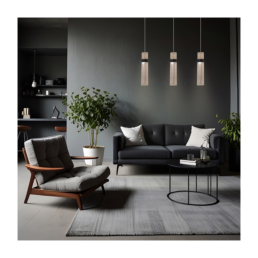 LED liustra ant troselio AMBIENTE LED/6W/230V 3000/4000/6000K juoda