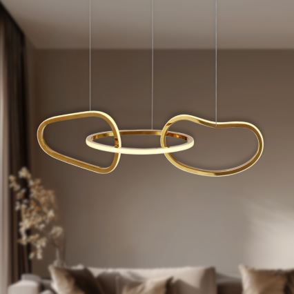 LED liustra ant troselio ANNELI LED/30W/230V 80 cm auksinė