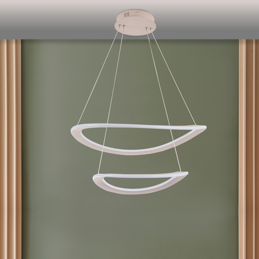 LED liustra ant troselio CASHMERE LED/75W/230V skersm. 59,5 smėlinė