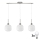 LED liustra ant troselio HARMA 3xE27/60W/230V matinis chromas/balta