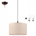 LED Liustra ant vielą NOEL 1xE27/60W/230V smėlio spalvos