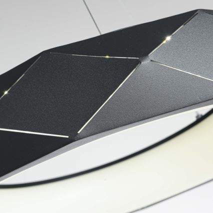 LED liustra REUS ant laido, 36W/230V, 4000K, Ø 61 cm, juoda