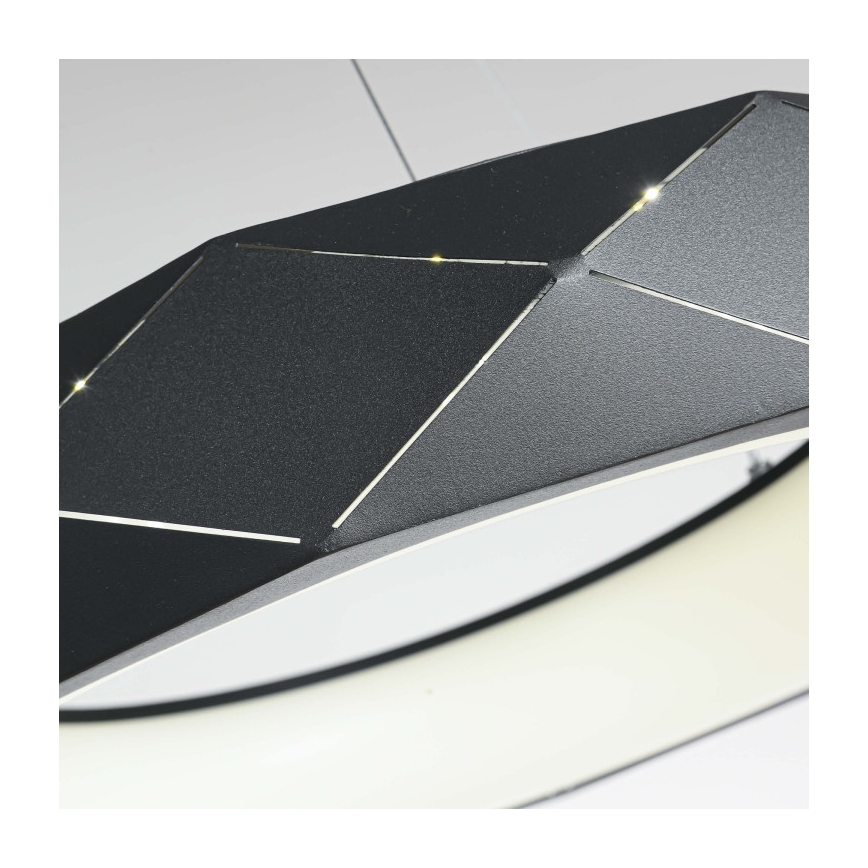 LED liustra REUS ant laido, 36W/230V, 4000K, Ø 61 cm, juoda