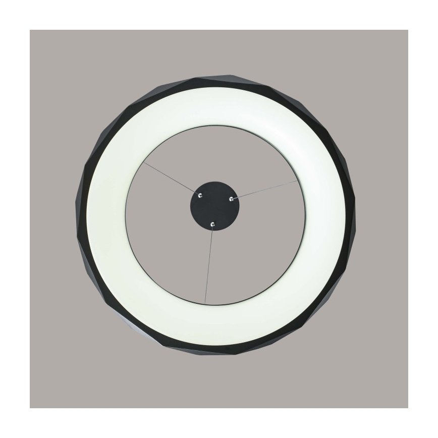 LED liustra REUS ant laido, 36W/230V, 4000K, Ø 61 cm, juoda