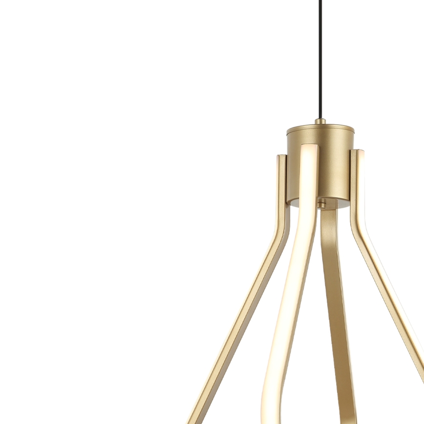 LED liustra su kabeliu ZING LED/19W/230V auksinė