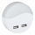LED Lizdinė naktinė lemputė su prieblandos jutikliu 2xUSB LED/0,45W/230V 3000K