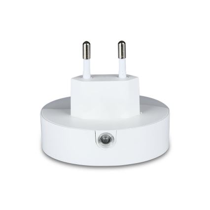 LED Lizdinė naktinė lemputė su prieblandos jutikliu 2xUSB LED/0,45W/230V 3000K
