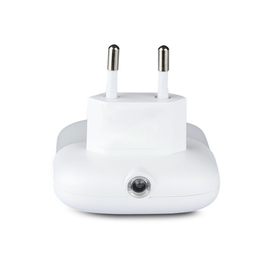 LED Lizdinė naktinė lemputė su prieblandos jutikliu 2xUSB LED/0,45W/230V 3000K