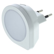 LED Lizdo orientacinė lemputė su jutikliu LED/0,4W/230V 3000K balta