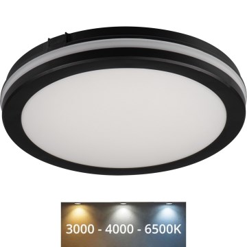 LED lubinis lauko šviestuvas BENO E LED/20W/230V 3000/4000/6500K diametras 20 cm IP65 juoda