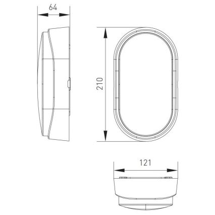 LED lubinis lauko šviestuvas LED/12W/230V 3000/4000/6500K IP65 balta