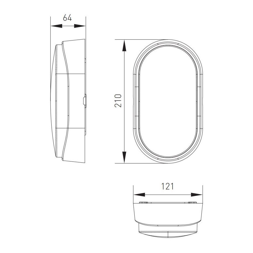LED lubinis lauko šviestuvas LED/12W/230V 3000/4000/6500K IP65 balta