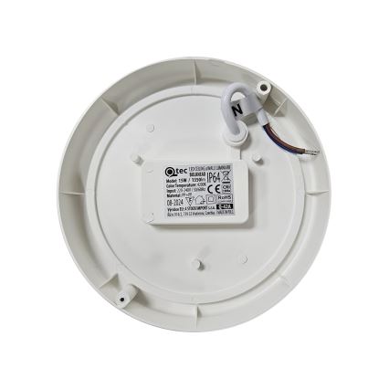 LED lubinis lauko šviestuvas LED/15W/230V 4200K diametras 15,5 cm IP64 balta