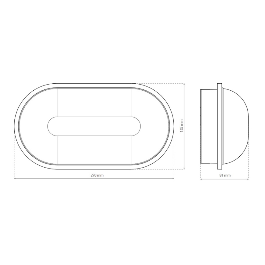 LED lubinis lauko šviestuvas LED/20W/230V IP65 balta