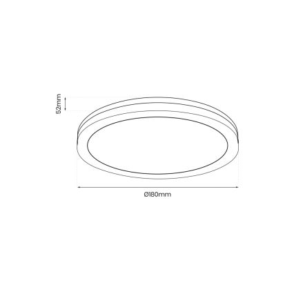 LED lubinis lauko šviestuvas MARLON LED/12W/230V 4000K IP54 juoda