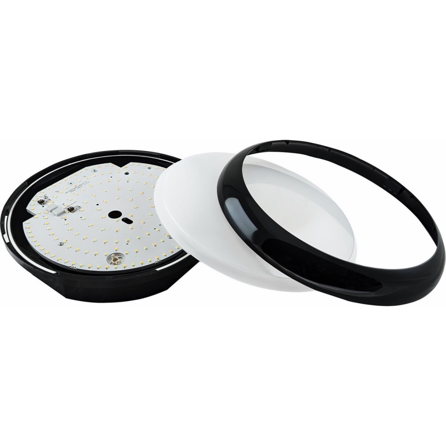 LED šviesos reguliavimas lauko Lubinis šviestuvas STROPY LED/12/15/18/22W/230V 3000/4000/6000K IP65 juoda