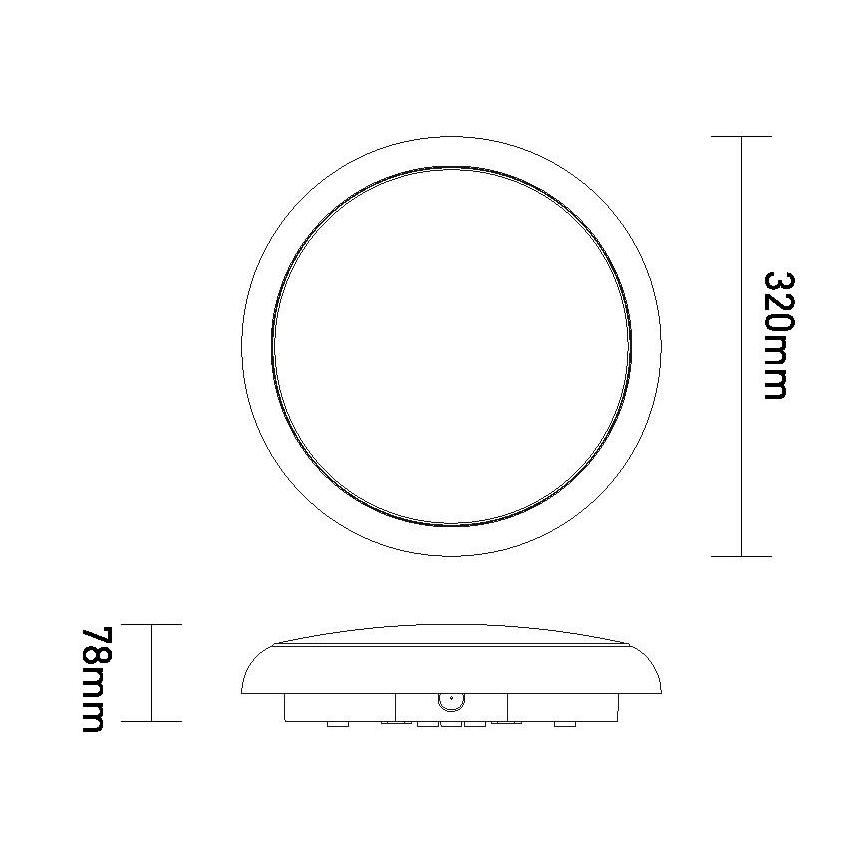 LED šviesos reguliavimas lauko Lubinis šviestuvas STROPY LED/12/15/18/22W/230V 3000/4000/6000K IP65 juoda