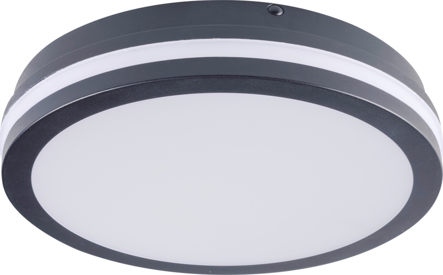 LED lubinis lauko šviestuvas su judesio jutikliu BENO LED/24/30W/230V 3000/3500/4000K IP65 antracitas apvalus