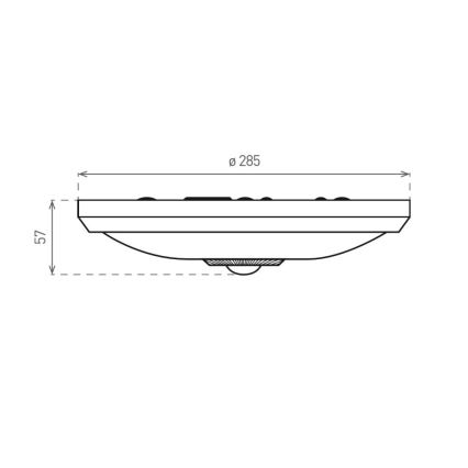 LED Lubinis lauko šviestuvas su jutikliu PIR LED/16W/230V IP54