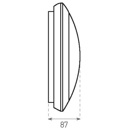 LED lubinis lauko šviestuvas su jutikliu RENO LED/16W/230V IP66 balta