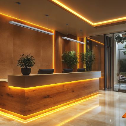 LED Lubinis/Pakabinamas šviestuvas PLANK LED/20/30/40W/230V 2700/4000/6000K CRI 90 balta