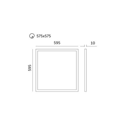 LED lubinis panelis BALIS LED/40W/230V 4000K 59,5x59,5 cm