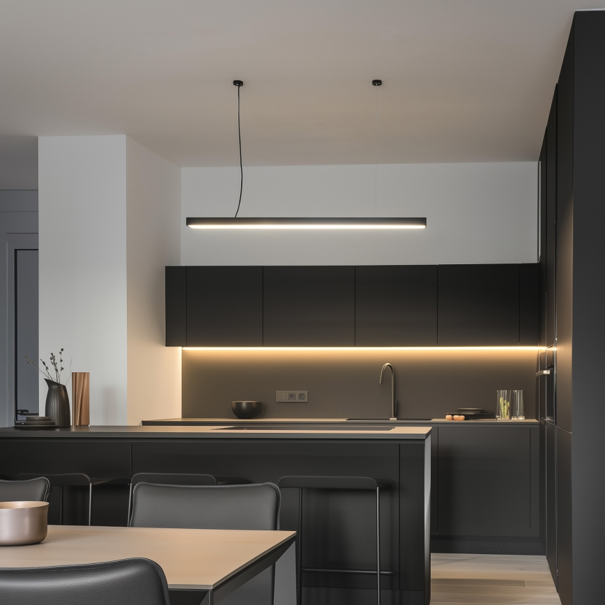 LED lubinis paviršinis pakabinamas šviestuvas CYNIDECO LED/12W/230V 4000K juodas