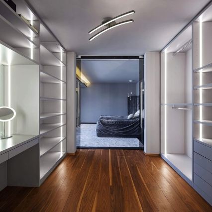 LED lubinis šviestuvas 2xLED/6W/230V 3000K juodas