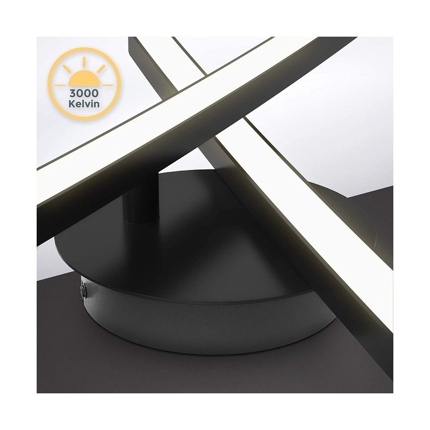 LED lubinis šviestuvas 2xLED/6W/230V 3000K juodas