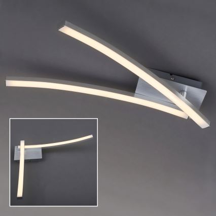 LED lubinis šviestuvas 2xLED/6W/230V 3000K matinis chromas