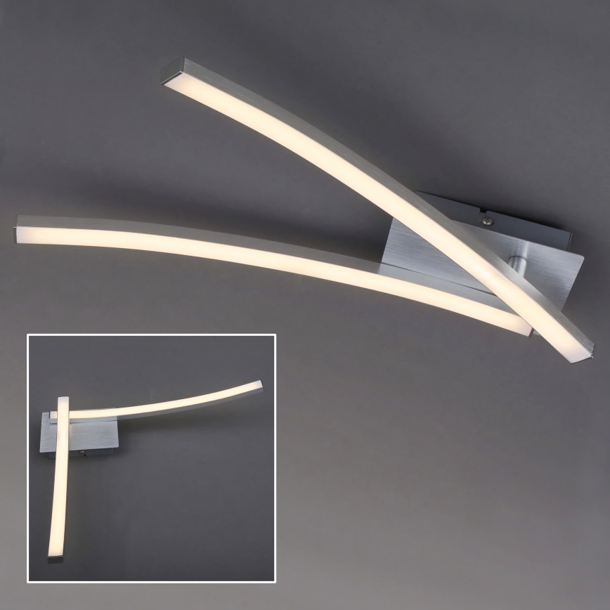 LED lubinis šviestuvas 2xLED/6W/230V 3000K matinis chromas