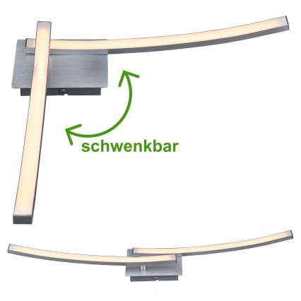 LED lubinis šviestuvas 2xLED/6W/230V 3000K matinis chromas