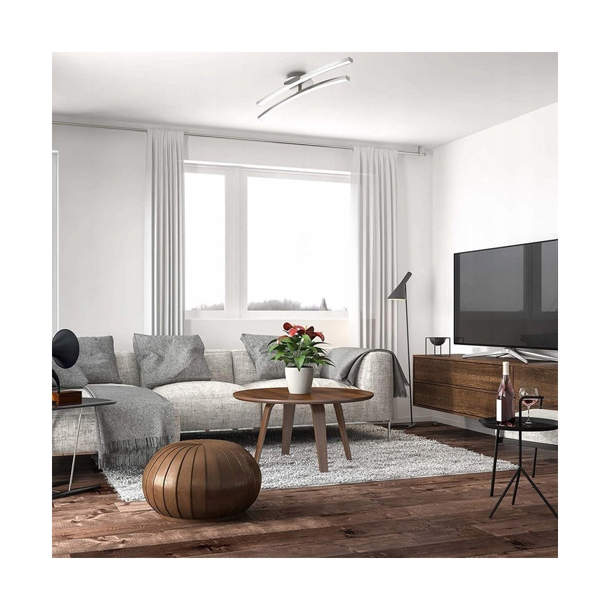 LED lubinis šviestuvas 2xLED/6W/230V blizgus chromas