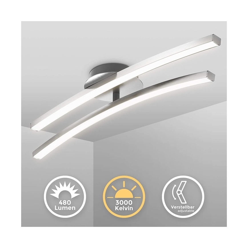 LED lubinis šviestuvas 2xLED/6W/230V blizgus chromas