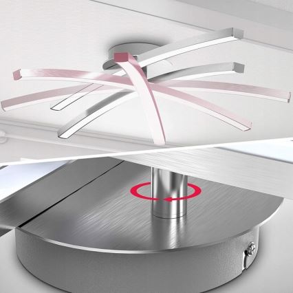 LED lubinis šviestuvas 2xLED/6W/230V blizgus chromas