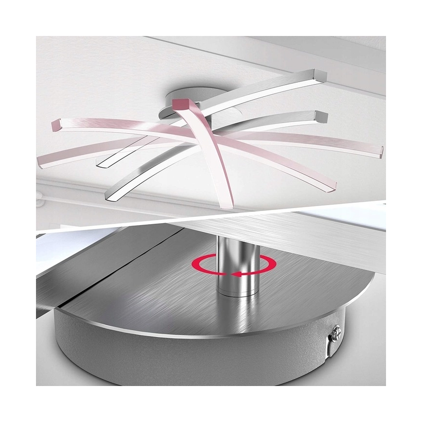 LED lubinis šviestuvas 2xLED/6W/230V blizgus chromas