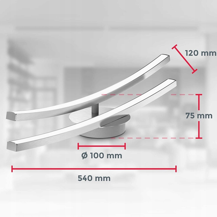 LED lubinis šviestuvas 2xLED/6W/230V blizgus chromas