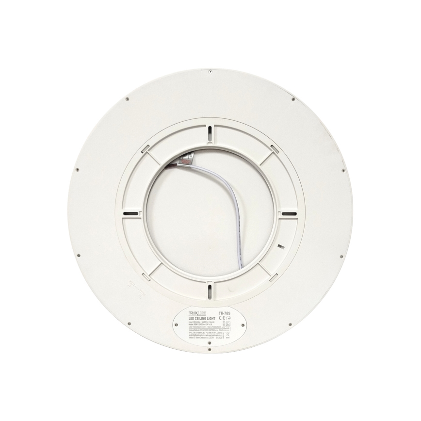 LED lubinis šviestuvas, 32 W, 230 V, su reguliuojama spalvos temperatūra 3000/4000/6500K, skersmuo 40 cm, balta