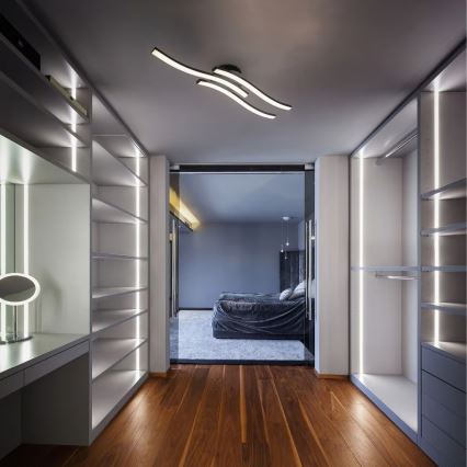 LED lubinis šviestuvas 3xLED/6W/230V 2700K juodas