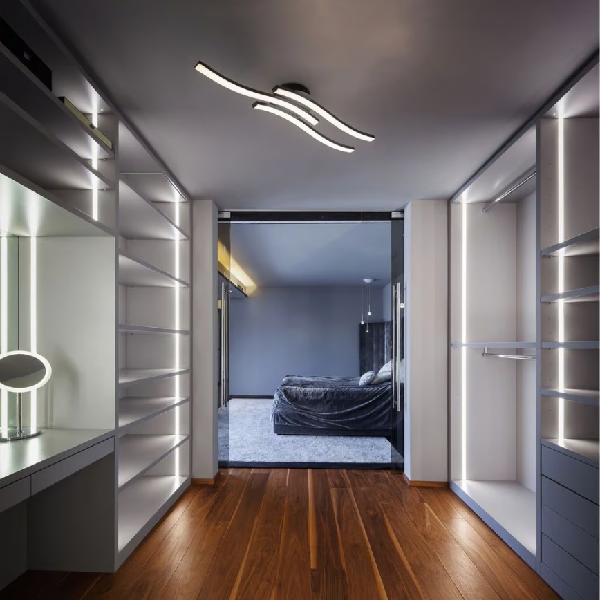 LED lubinis šviestuvas 3xLED/6W/230V 2700K juodas