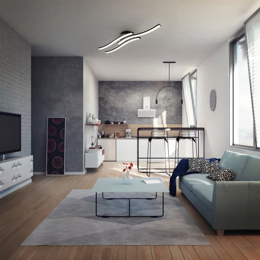 LED lubinis šviestuvas 3xLED/6W/230V 2700K juodas