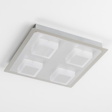 LED lubinis šviestuvas 4xLED/5W/230V 3000K 28x28 cm matinis chromas