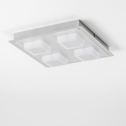 LED lubinis šviestuvas 4xLED/5W/230V 3000K 28x28 cm matinis chromas