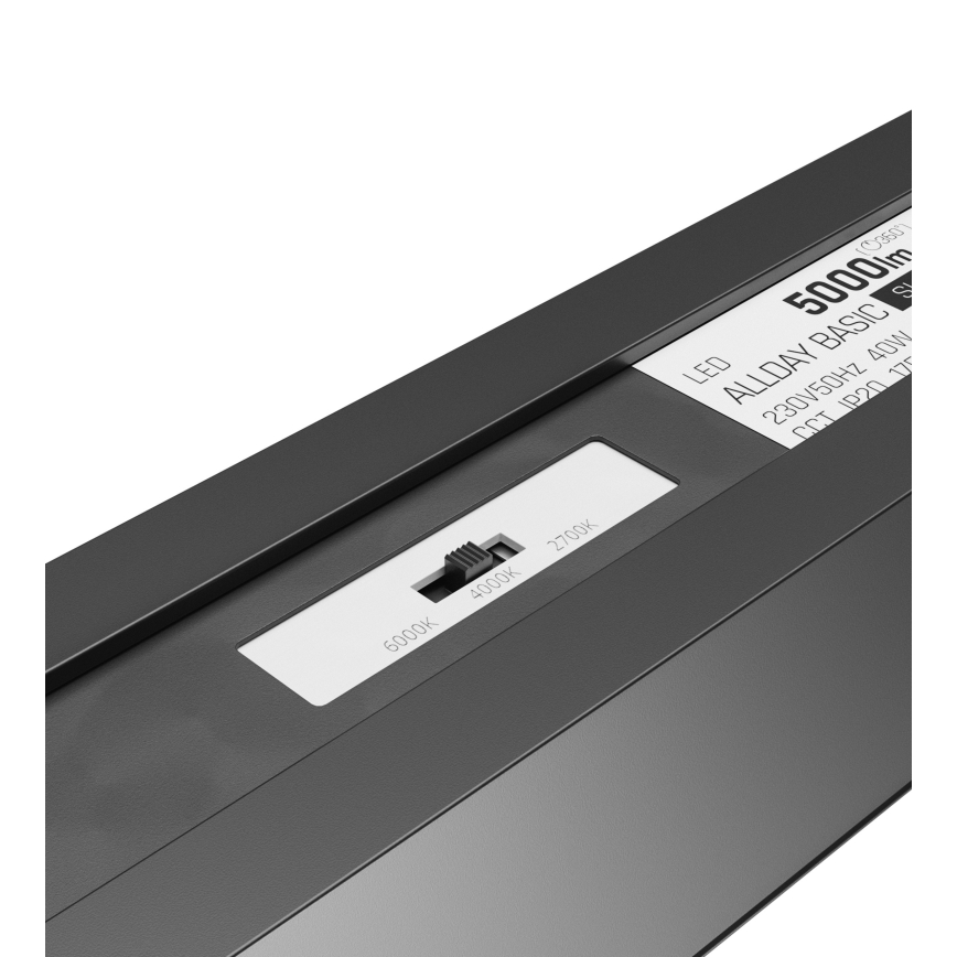 LED lubinis šviestuvas ALLDAY BASIC LED/40W/230V 2700/4000/6000K juoda