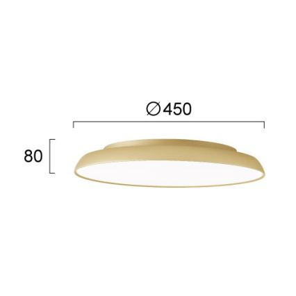 LED lubinis šviestuvas ART LED/40W/230V, auksinis