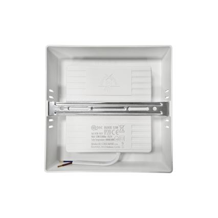 LED lubinis šviestuvas BLOCK LED/12W/230V 4000K 16,7x16,7 cm balta