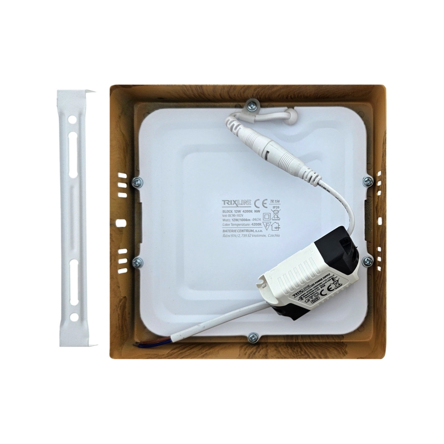 LED lubinis šviestuvas BLOCK LED/12W/230V 4200K 16,3x16,3 cm ruda