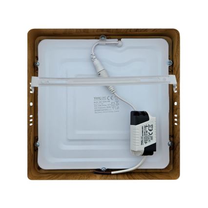 LED lubinis šviestuvas BLOCK LED/18W/230V 4200K 22x22 cm ruda